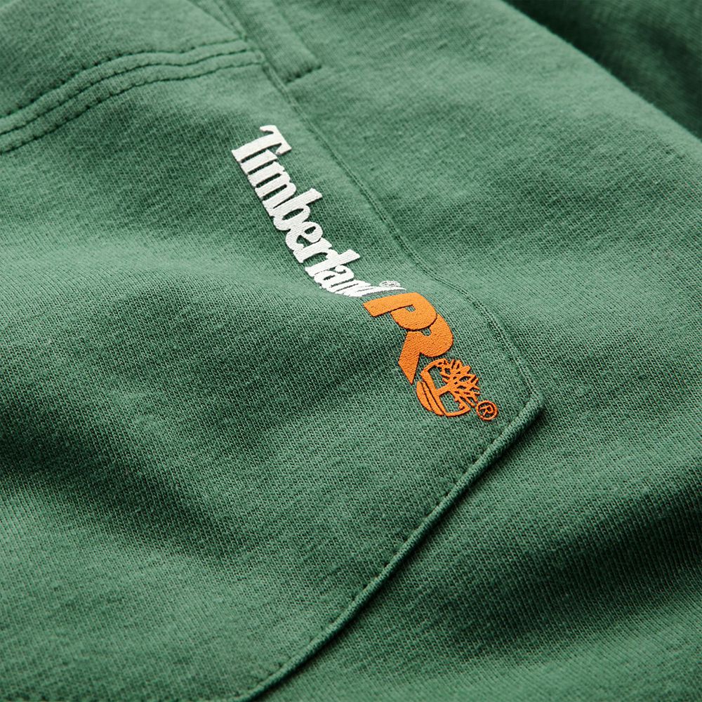 Timberland Mens T-Shirts PRO® Short Sleeve Base Plate Wicking - Green - India ZB6598374